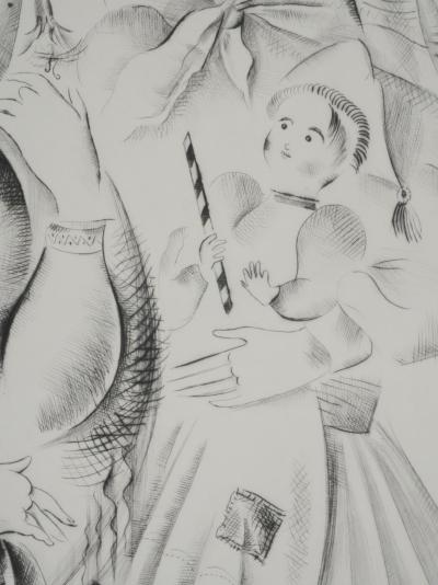 Mily POSSOZ : Les trois jeunes portugaises - Gravure originale signée 2