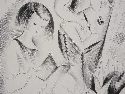 Mily POSSOZ : Le muguet - Gravure originale signée 2