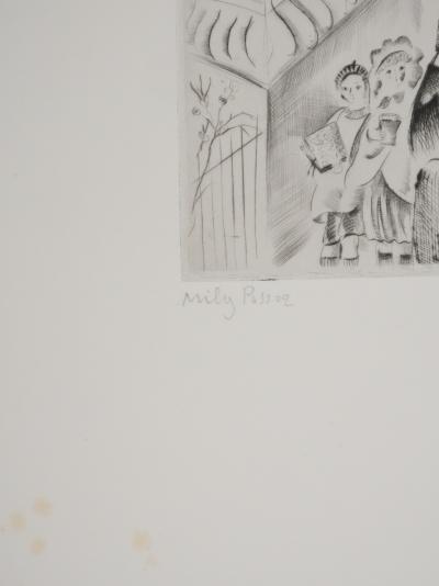 Mily POSSOZ : L'Eglise de Fontenay - Gravure originale signée 2