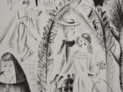 Mily POSSOZ : L'Eglise de Fontenay - Gravure originale signée 2