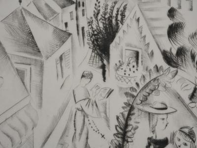 Mily POSSOZ : L'Eglise de Fontenay - Gravure originale signée 2