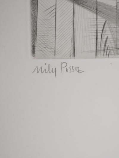 Mily POSSOZ : Le chat sur le tabouret - Gravure originale signée 2