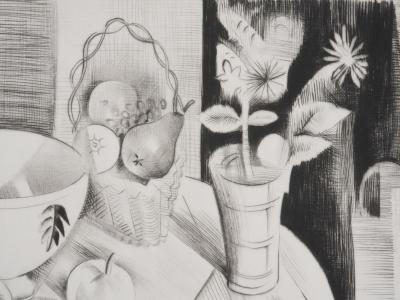 Mily POSSOZ : Le chat sur le tabouret - Gravure originale signée 2