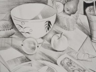 Mily POSSOZ : Le chat sur le tabouret - Gravure originale signée 2