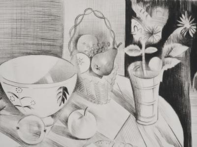 Mily POSSOZ : Le chat sur le tabouret - Gravure originale signée 2