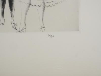 Mily POSSOZ : Etude avant le bal - Gravure originale signée 2
