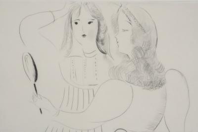 Mily POSSOZ : Etude avant le bal - Gravure originale signée 2