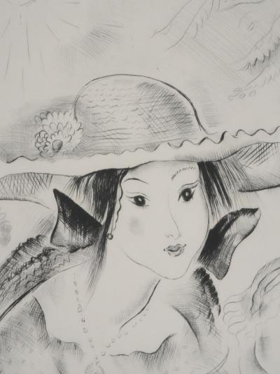 Mily POSSOZ : Famille avec un chat - Gravure originale signée 2