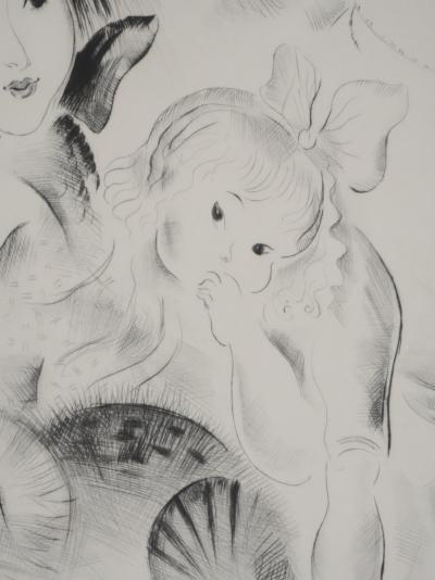 Mily POSSOZ : Famille avec un chat - Gravure originale signée 2