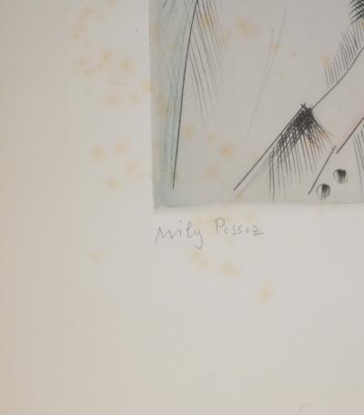 Mily POSSOZ : La dessinatrice - Gravure originale signée 2