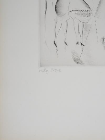 Mily POSSOZ : Sous la pluie - Gravure Originale Signée 2