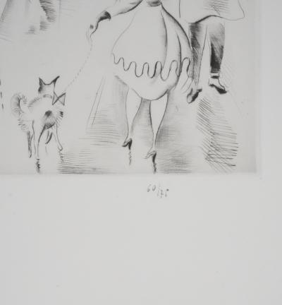 Mily POSSOZ : Sous la pluie - Gravure Originale Signée 2