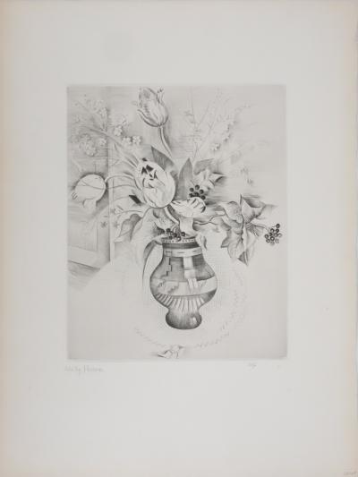 Mily POSSOZ : Le bouquet - Gravure originale signée 2