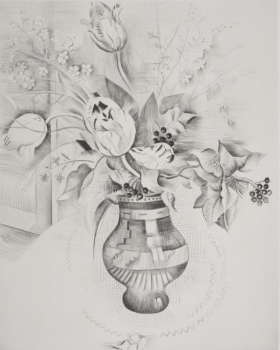 Mily POSSOZ : Le bouquet - Gravure originale signée 2