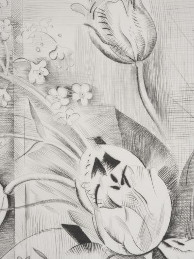 Mily POSSOZ : Le bouquet - Gravure originale signée 2