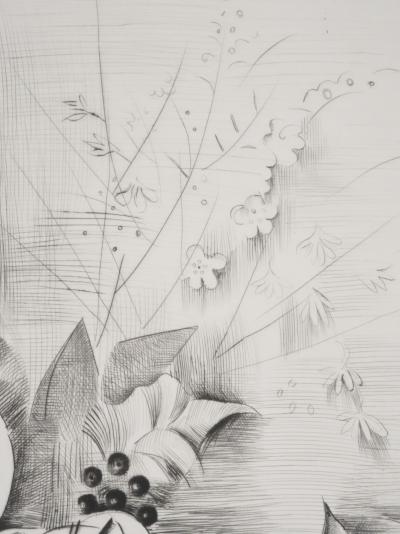 Mily POSSOZ : Le bouquet - Gravure originale signée 2