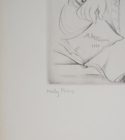 Mily POSSOZ : Le garçonnet - Gravure originale signée 2