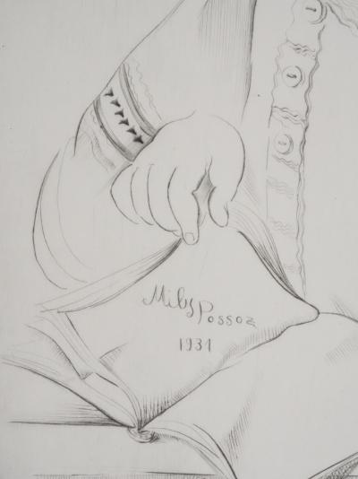 Mily POSSOZ : Le garçonnet - Gravure originale signée 2