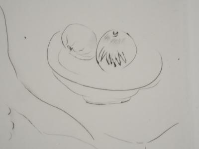 Mily POSSOZ : Fillette cousant - Gravure originale signée 2