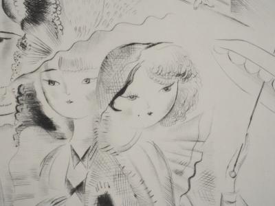 Mily POSSOZ : Trois galantes - Gravure Originale Signée 2