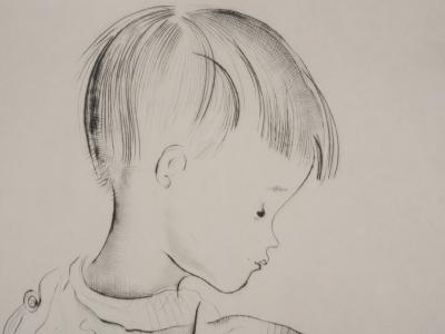 Mily POSSOZ : L'enfant à la sandale - Gravure Originale Signée 2