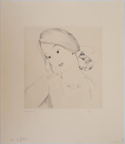 Mily POSSOZ : Tête de fillette - Gravure Originale Signée 2