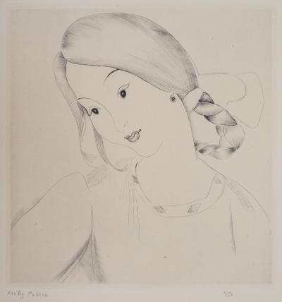 Mily POSSOZ : Tête de fillette - Gravure Originale Signée 2