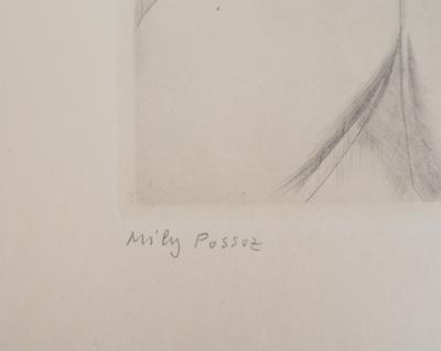 Mily POSSOZ : Tête de fillette - Gravure Originale Signée 2
