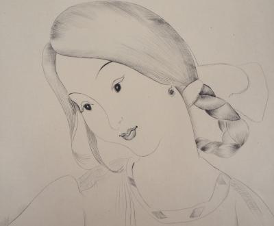 Mily POSSOZ : Tête de fillette - Gravure Originale Signée 2