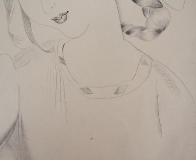 Mily POSSOZ : Tête de fillette - Gravure Originale Signée 2