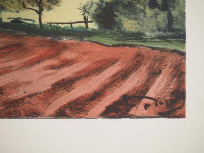 André DERAIN : Les champs du village, Lithographie signée 2