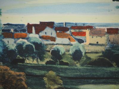 André DERAIN : Les champs du village, Lithographie signée 2