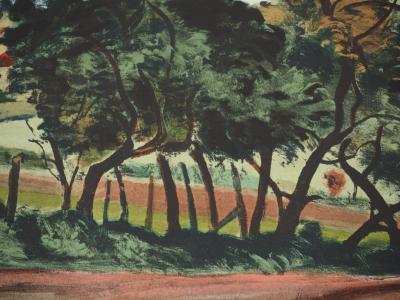 André DERAIN : Les champs du village, Lithographie signée 2