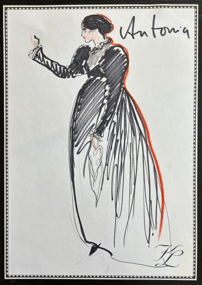Karl LAGERFELD - dessin original - Les Contes d’Hoffmann 2