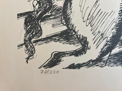 Ossip Zadkine (1888-1967) - The Labors of Hercules, The Mares of Diomedes - Original lithograph, signed 2