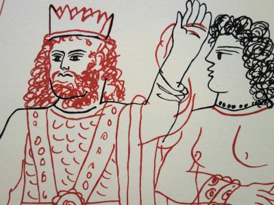 Alekos FASSIANOS : Roi et Andromaque, Lithographie originale signée 2