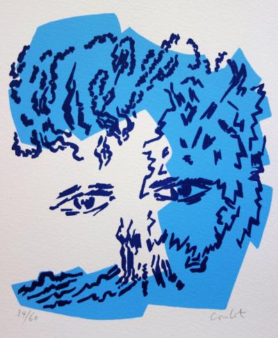 Jean COULOT : Regard bienveillant, Sérigraphie originale signée 2