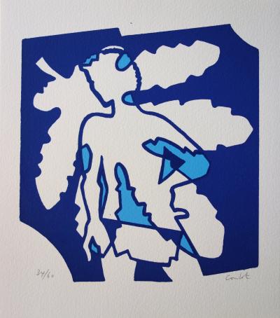 Jean COULOT : Homme au chêne, Sérigraphie originale signée 2