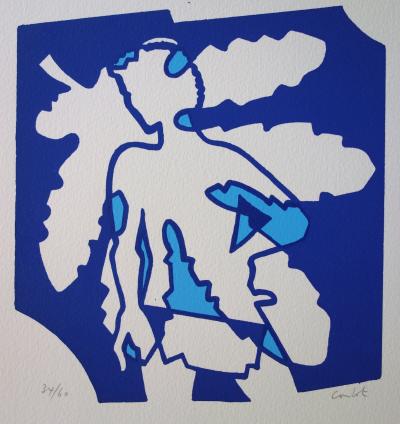 Jean COULOT : Homme au chêne, Sérigraphie originale signée 2