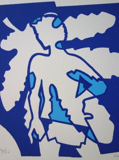 Jean COULOT : Homme au chêne, Sérigraphie originale signée 2
