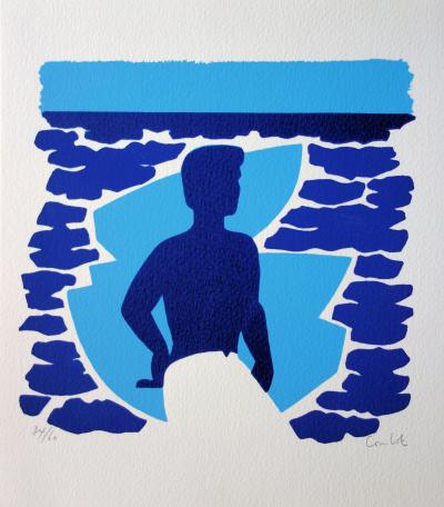 Jean COULOT : Face à la Mer, Sérigraphie originale signée 2