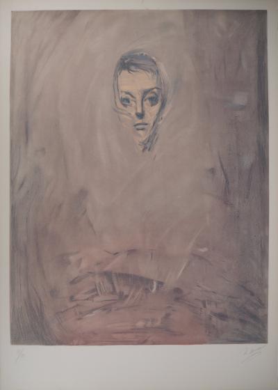 Nasser ASSAR : Soir, Isabelle, Lithographie originale signée 2