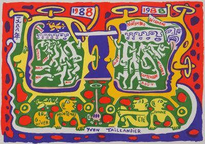 Yvon TAILLANDIER : Les quatre saisons 1988, Sérigraphie originale signée 2