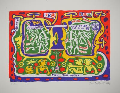 Yvon TAILLANDIER : Les quatre saisons 1988, Sérigraphie originale signée 2