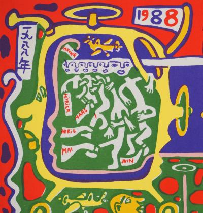 Yvon TAILLANDIER : Les quatre saisons 1988, Sérigraphie originale signée 2