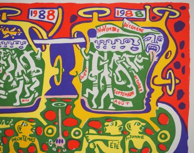 Yvon TAILLANDIER : Les quatre saisons 1988, Sérigraphie originale signée 2