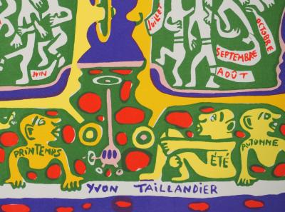 Yvon TAILLANDIER : Les quatre saisons 1988, Sérigraphie originale signée 2