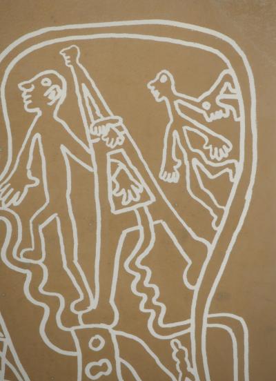 Yvon TAILLANDIER : Paris, La Tour Eiffel en doré, Sérigraphie originale 2