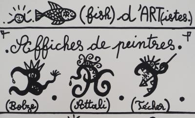 Robert COMBAS : A-Fish d’ART(tiste), Sérigraphie originale signée 2