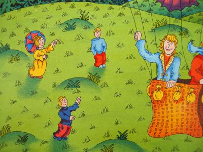 Bernard VERCRUYCE : La montgolfière, Lithographie originale signée 2